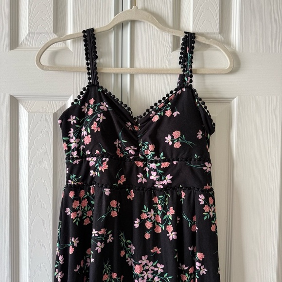 No Boundaries Spring Summer Floral Black Dress Size Medium - Picture 6 of 7